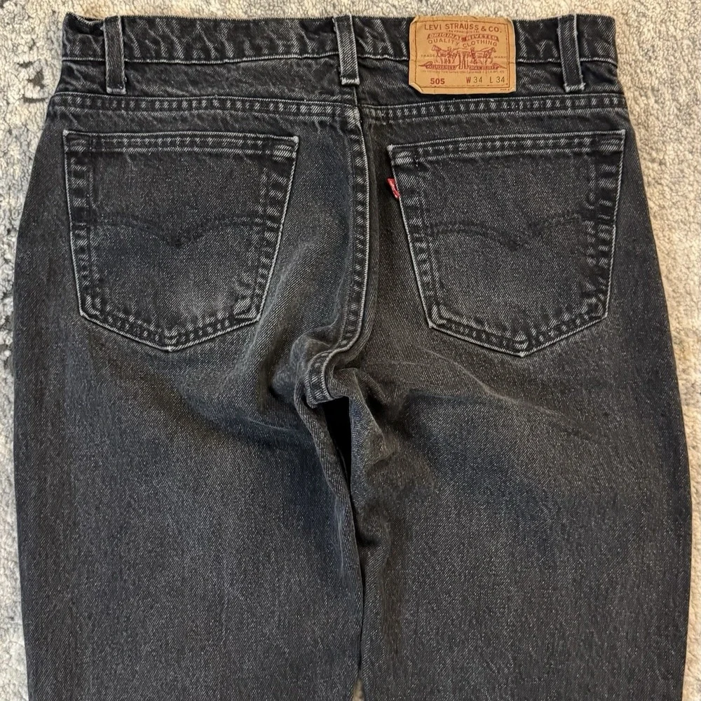 Vintage 1990s Levis 505 Mens Jeans 34x34 Black Made In USA